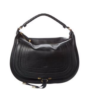 Chloé Marcie Leather Hobo Bag, Black